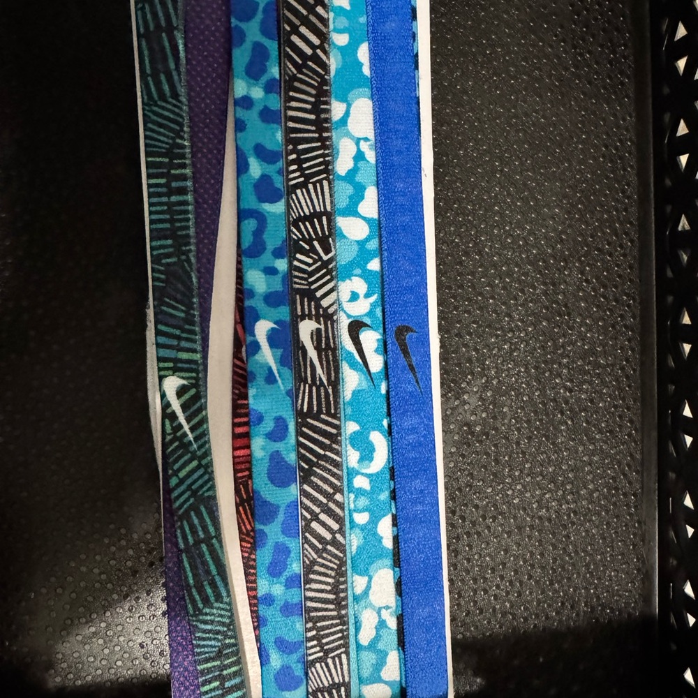Nike Blue and Black Patterned Headbands